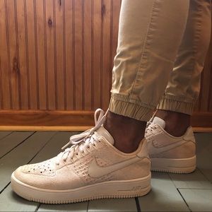 Light Violet Nike Men's Air Force 1 Flyknit 2.0